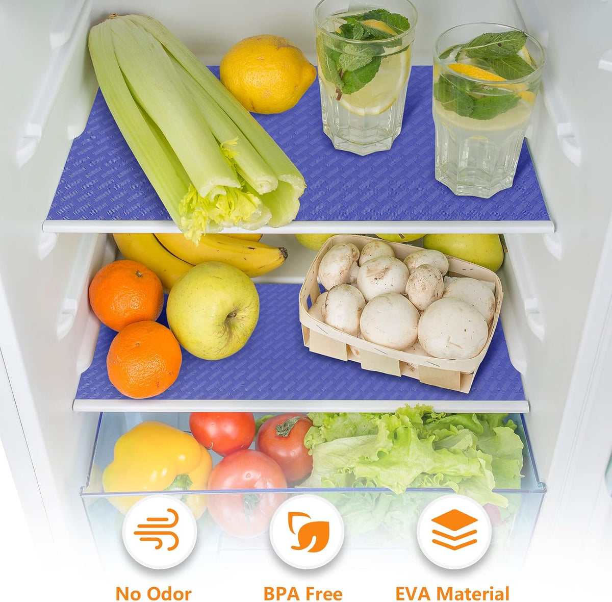 Shelf Liners for Kitchen Cabinets Non Adhensive,Gray 11.8"× 59"