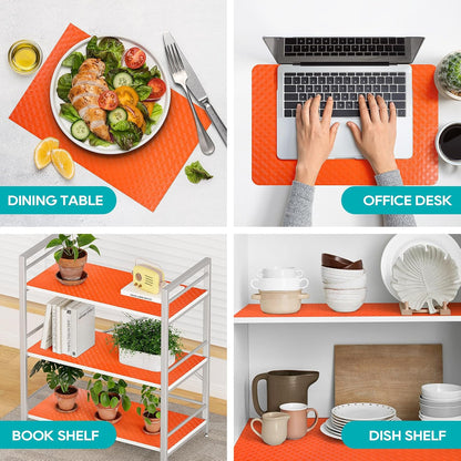 Shelf Liners for Kitchen Cabinets Non Adhensive,Gray 11.8"× 59"