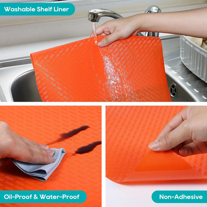 Shelf Liners for Kitchen Cabinets Non Adhensive,Gray 11.8"× 59"