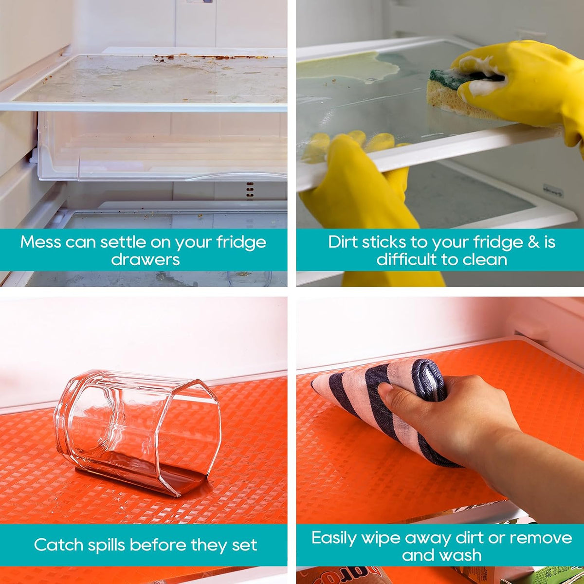 Shelf Liners for Kitchen Cabinets Non Adhensive,Gray 11.8"× 59"