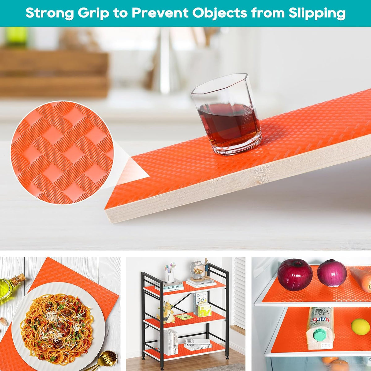 Shelf Liners for Kitchen Cabinets Non Adhensive,Gray 11.8"× 59"