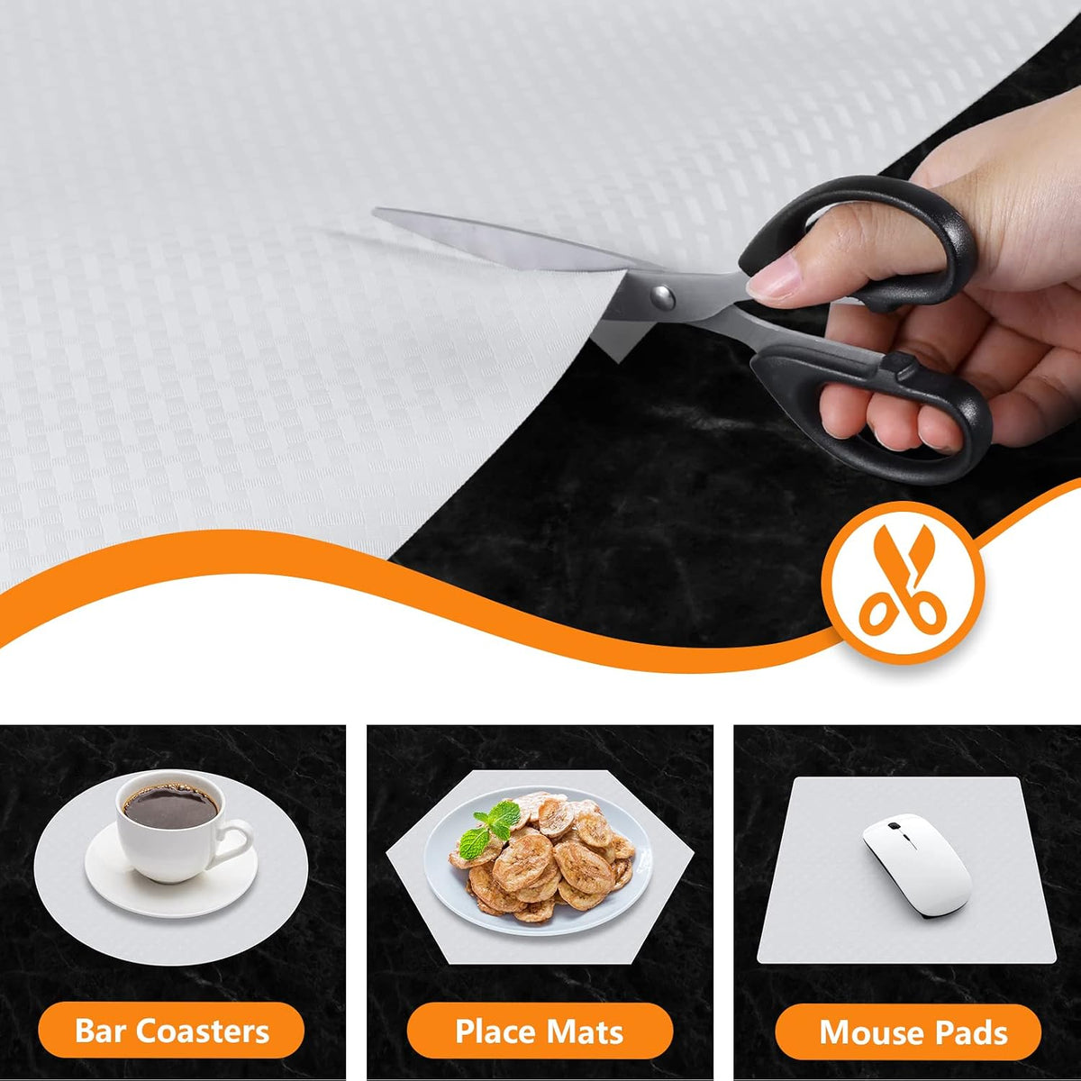 Shelf Liners for Kitchen Cabinets Non Adhensive,Gray 11.8"× 59"