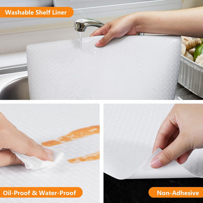 Shelf Liners for Kitchen Cabinets Non Adhensive,Gray 11.8"× 59"