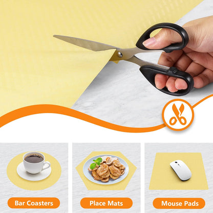 Shelf Liners for Kitchen Cabinets Non Adhensive,Gray 11.8"× 59"