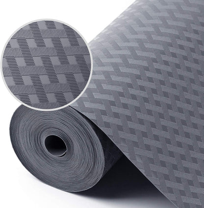 Shelf Liners for Kitchen Cabinets Non Adhensive,Gray 11.8"× 59"