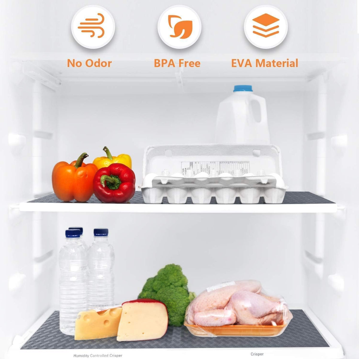 Shelf Liners for Kitchen Cabinets Non Adhensive,Gray 11.8"× 59"