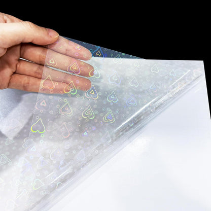 Transparent Shipping Stickers Labels - 2" x 4" Clear Address Labels Mailing Stickers for Laser/Inkjet Printer 8.5"×11"- 200 Labels (Clear Holographic Dot)