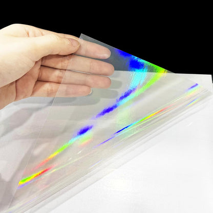 Transparent Shipping Stickers Labels - 2" x 4" Clear Address Labels Mailing Stickers for Laser/Inkjet Printer 8.5"×11"- 200 Labels (Clear Holographic Dot)