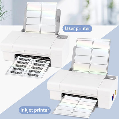Transparent Shipping Stickers Labels - 2" x 4" Clear Address Labels Mailing Stickers for Laser/Inkjet Printer 8.5"×11"- 200 Labels (Clear Holographic Dot)
