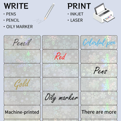 Transparent Shipping Stickers Labels - 2" x 4" Clear Address Labels Mailing Stickers for Laser/Inkjet Printer 8.5"×11"- 200 Labels (Clear Holographic Dot)