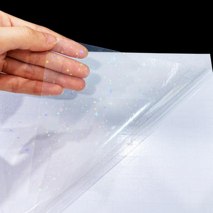 Transparent Shipping Stickers Labels - 2" x 4" Clear Address Labels Mailing Stickers for Laser/Inkjet Printer 8.5"×11"- 200 Labels (Clear Holographic Dot)