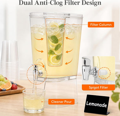 3 Gal Drink Dispenser with Fruit Infuser & Leak-Proof Spigot, 1 Pc