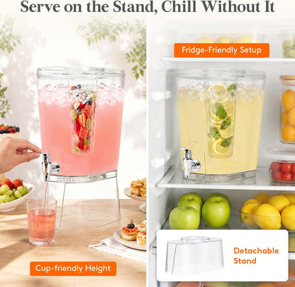 3 Gal Drink Dispenser with Fruit Infuser & Leak-Proof Spigot, 1 Pc
