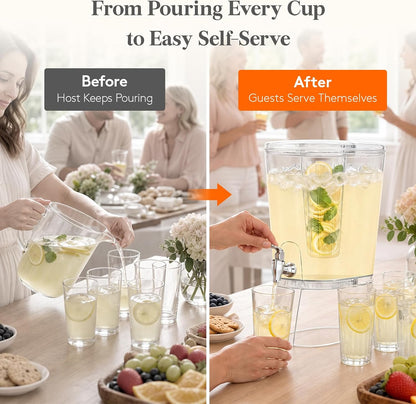 3 Gal Drink Dispenser with Fruit Infuser & Leak-Proof Spigot, 1 Pc