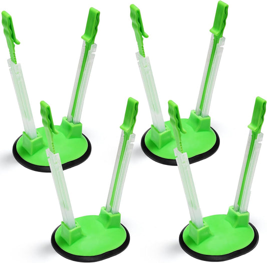 Sinnsally Baggy Rack Holder for Food Meal Prep,Plastic Freezer Bag Holder Stand for Filling, Adjustable Food Storage Bag Holders,Gallon Bag Holder (Pack of 4)