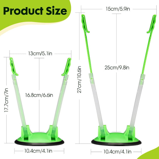 Sinnsally Baggy Rack Holder for Food Meal Prep,Plastic Freezer Bag Holder Stand for Filling, Adjustable Food Storage Bag Holders,Gallon Bag Holder (Pack of 4)