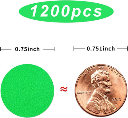 1200 Pieces 0.75 Inch Clear Transparent Round Waterproof Sticker,Envelope Tab Sealer and Retail Package Round Clear Seal Labels Self Adhesive Stickers