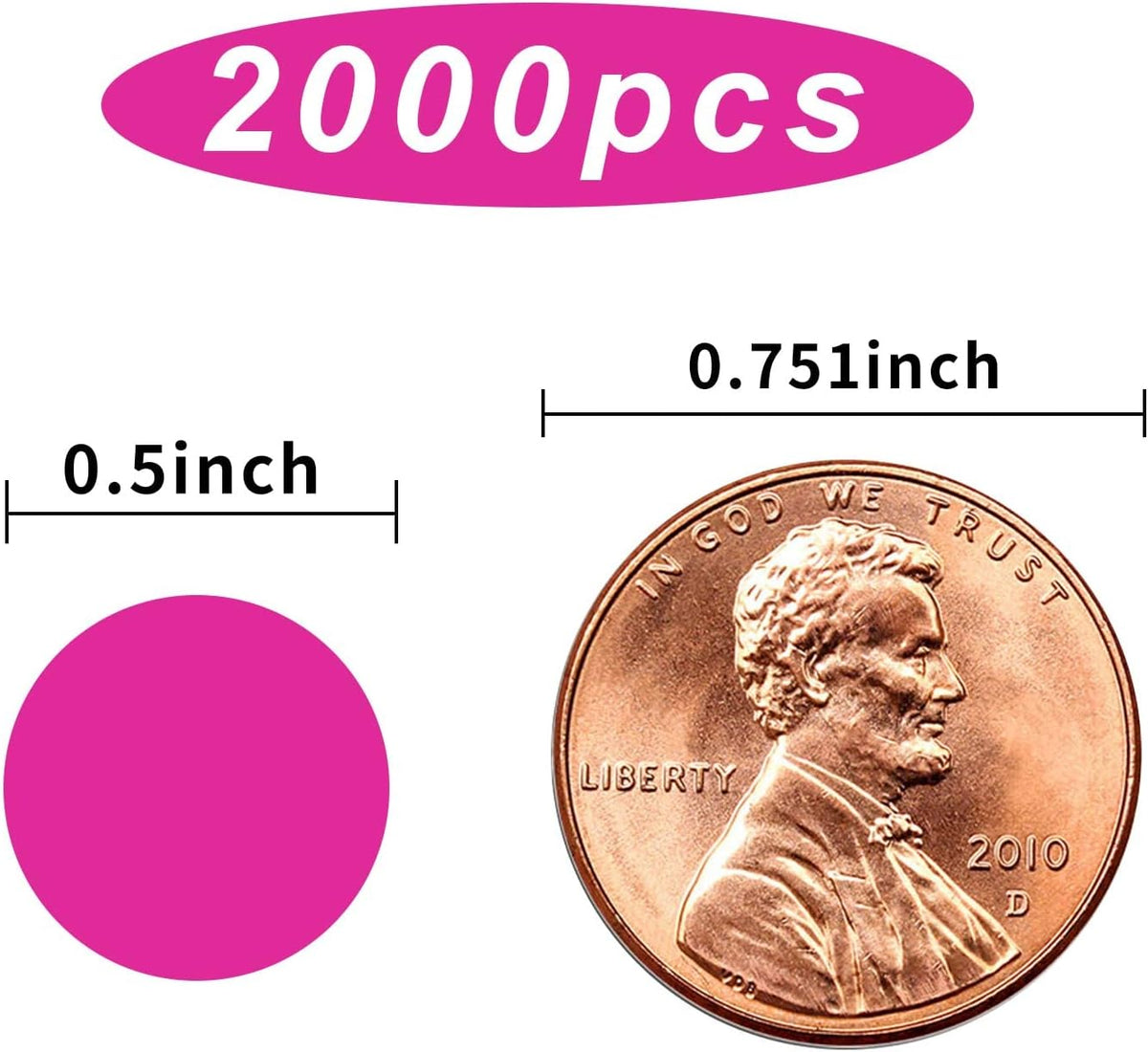 1200 Pieces 0.75 Inch Clear Transparent Round Waterproof Sticker,Envelope Tab Sealer and Retail Package Round Clear Seal Labels Self Adhesive Stickers