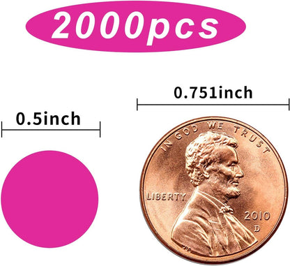 1200 Pieces 0.75 Inch Clear Transparent Round Waterproof Sticker,Envelope Tab Sealer and Retail Package Round Clear Seal Labels Self Adhesive Stickers