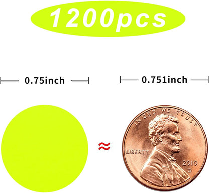 1200 Pieces 0.75 Inch Clear Transparent Round Waterproof Sticker,Envelope Tab Sealer and Retail Package Round Clear Seal Labels Self Adhesive Stickers
