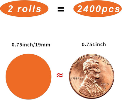 1200 Pieces 0.75 Inch Clear Transparent Round Waterproof Sticker,Envelope Tab Sealer and Retail Package Round Clear Seal Labels Self Adhesive Stickers