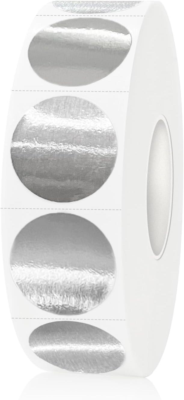 1200 Pieces 0.75 Inch Clear Transparent Round Waterproof Sticker,Envelope Tab Sealer and Retail Package Round Clear Seal Labels Self Adhesive Stickers