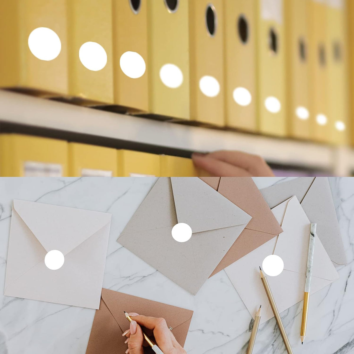 1200 Pieces 0.75 Inch Clear Transparent Round Waterproof Sticker,Envelope Tab Sealer and Retail Package Round Clear Seal Labels Self Adhesive Stickers