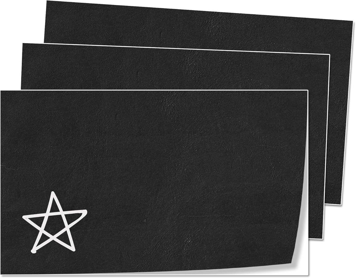 20 Sheets, 10" x 6" - Large Chalkboard Labels Stickers Paper Sheets | Erasable and Reusable