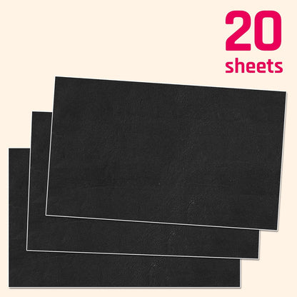 20 Sheets, 10" x 6" - Large Chalkboard Labels Stickers Paper Sheets | Erasable and Reusable
