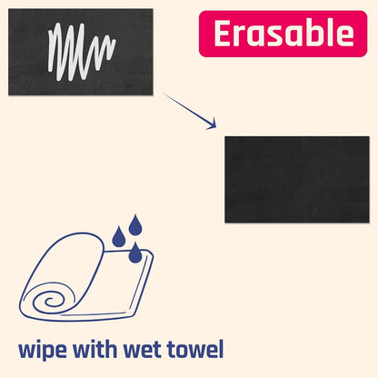 20 Sheets, 10" x 6" - Large Chalkboard Labels Stickers Paper Sheets | Erasable and Reusable