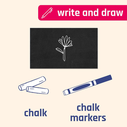 20 Sheets, 10" x 6" - Large Chalkboard Labels Stickers Paper Sheets | Erasable and Reusable