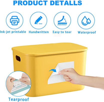 Removable Freezer Labels, Date Label 1x3 Inch Food Storage Stickers, Waterproof Oil Resistant Easy Clean Leaves no Residue 250 Total Per Roll