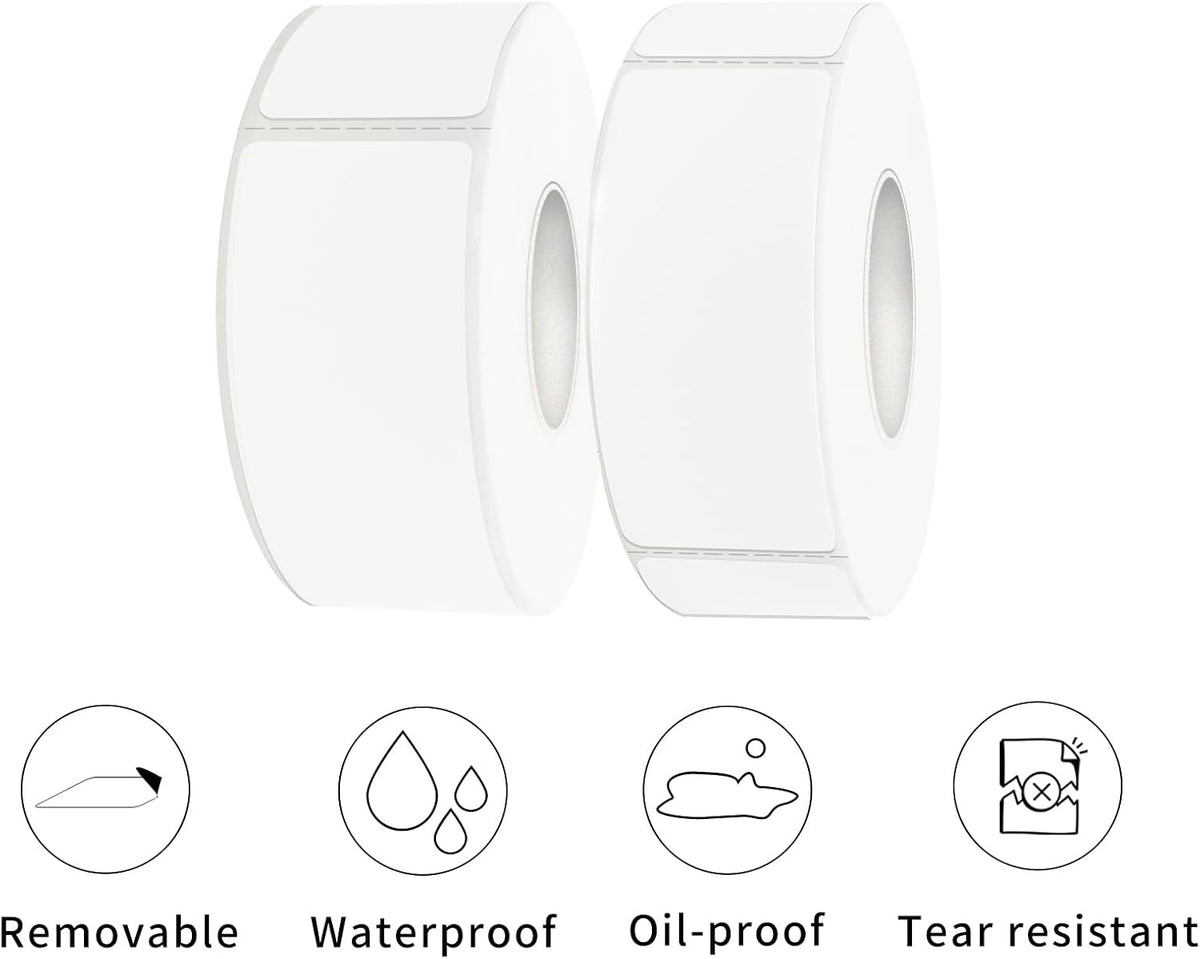 Removable Freezer Labels, Date Label 1x3 Inch Food Storage Stickers, Waterproof Oil Resistant Easy Clean Leaves no Residue 250 Total Per Roll