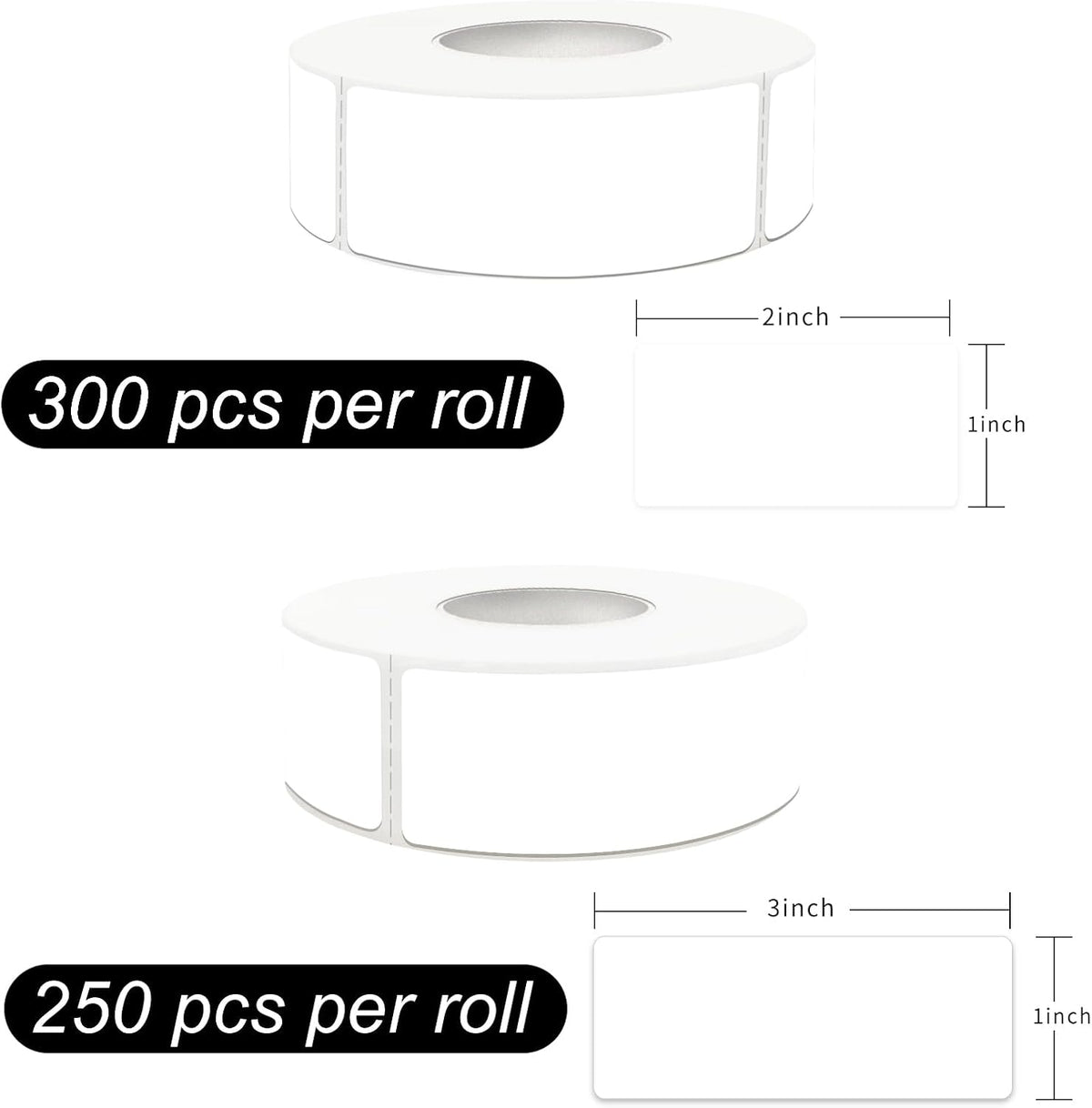 Removable Freezer Labels, Date Label 1x3 Inch Food Storage Stickers, Waterproof Oil Resistant Easy Clean Leaves no Residue 250 Total Per Roll