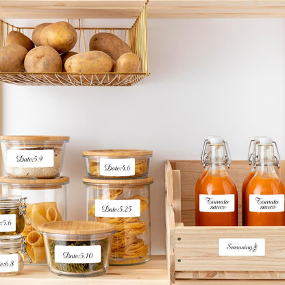 Removable Freezer Labels, Date Label 1x3 Inch Food Storage Stickers, Waterproof Oil Resistant Easy Clean Leaves no Residue 250 Total Per Roll