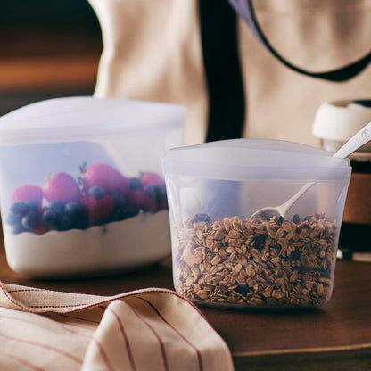 Premium Reusable Silicone Food Storage Bags, Clear