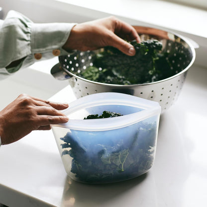 Premium Reusable Silicone Food Storage Bags, Clear