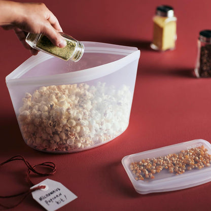Premium Reusable Silicone Food Storage Bags, Clear