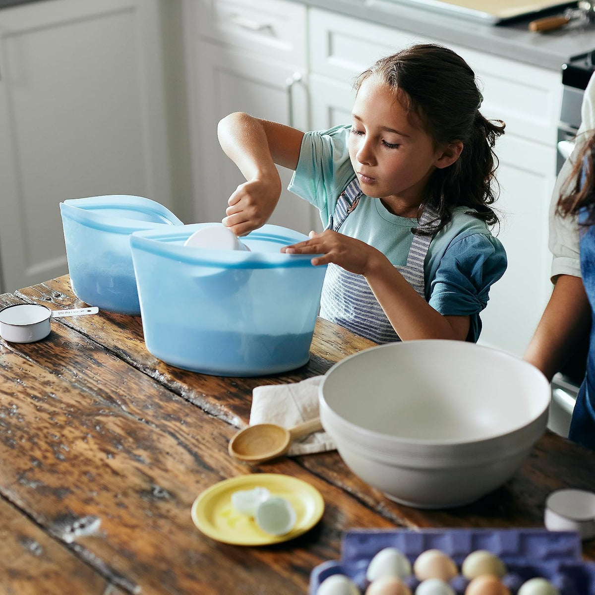 Premium Reusable Silicone Food Storage Bags, Clear
