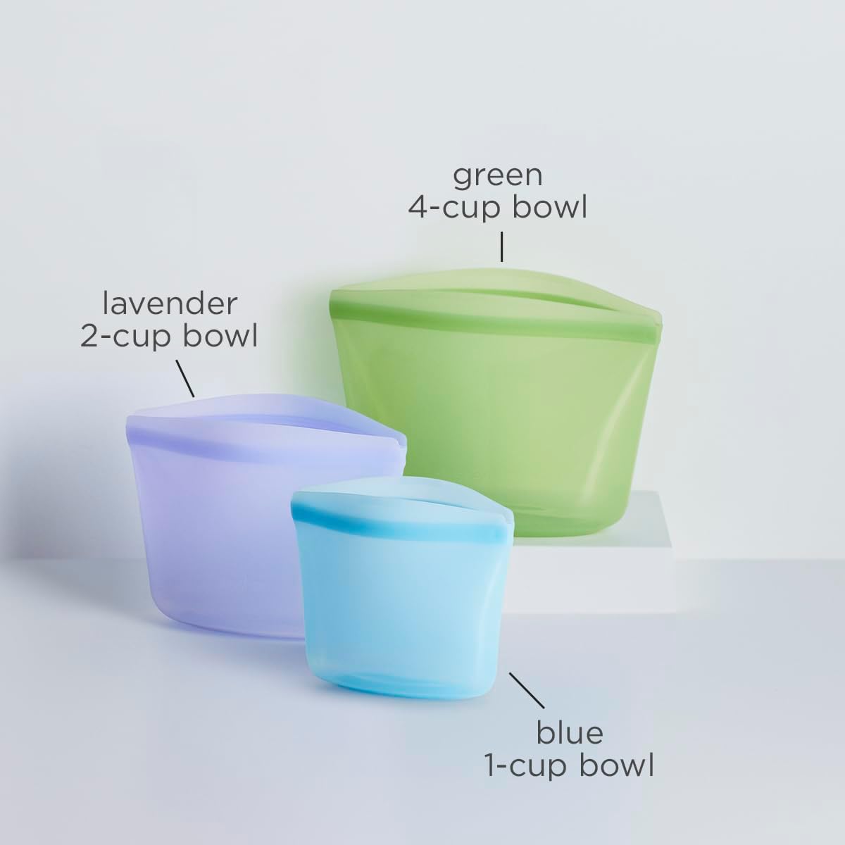 Premium Reusable Silicone Food Storage Bags, Clear