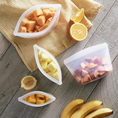 Premium Reusable Silicone Food Storage Bags, Clear