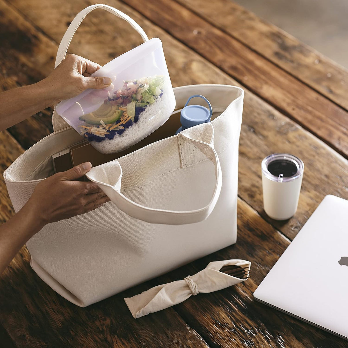 Premium Reusable Silicone Food Storage Bags, Clear