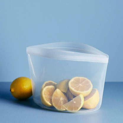 Premium Reusable Silicone Food Storage Bags, Clear