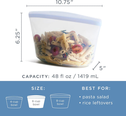 Premium Reusable Silicone Food Storage Bags, Clear