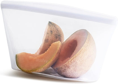 Premium Reusable Silicone Food Storage Bags, Clear