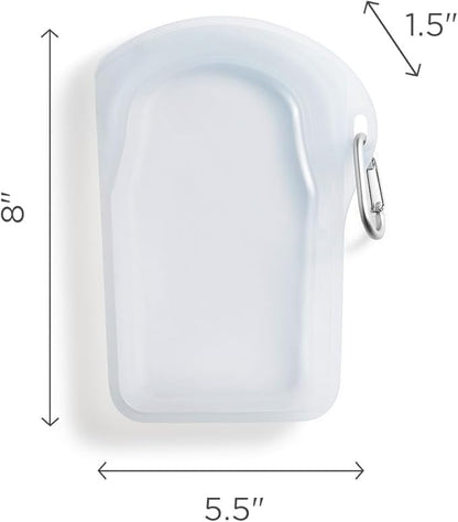 Premium Reusable Silicone Food Storage Bags, Clear