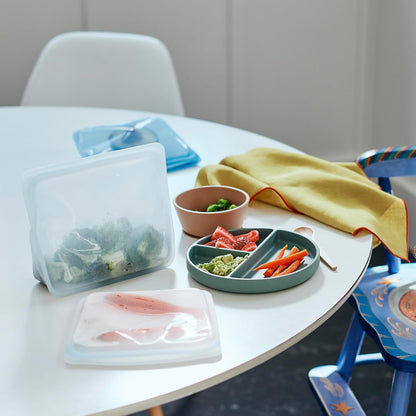 Premium Reusable Silicone Food Storage Bags, Clear