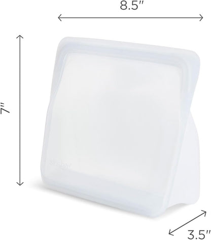 Premium Reusable Silicone Food Storage Bags, Clear