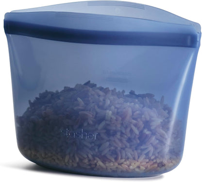 Premium Reusable Silicone Food Storage Bags, Clear