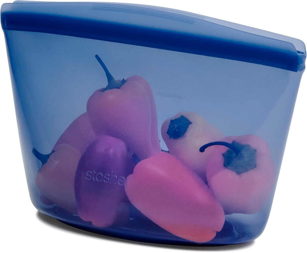 Premium Reusable Silicone Food Storage Bags, Clear
